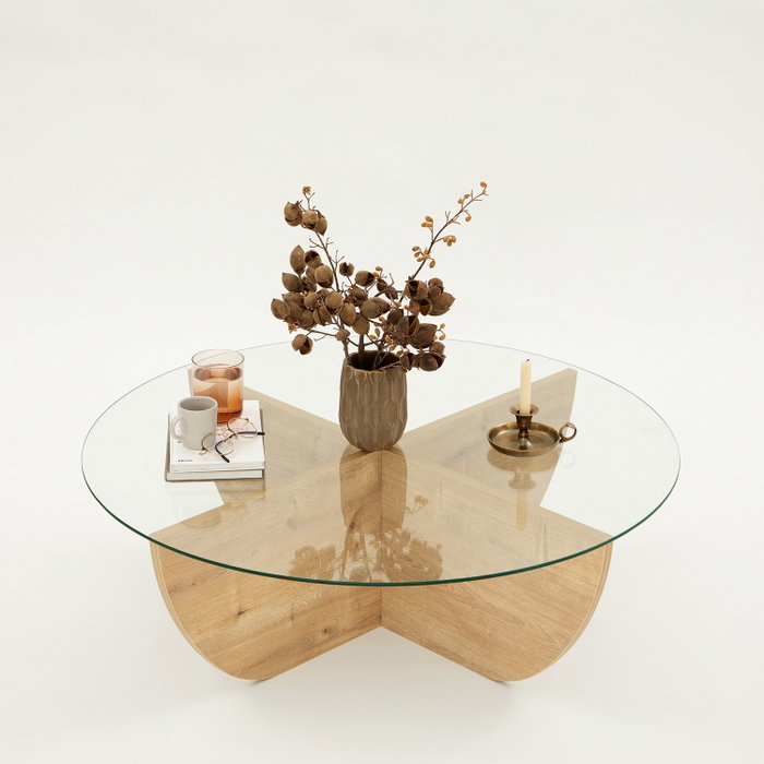 Hanah Home Mesa de centro Lily - Sapphire Oak